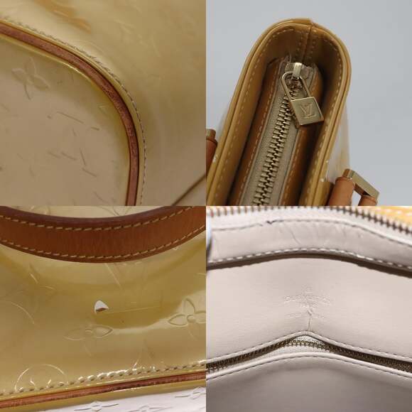 LOUIS VUITTON Monogram Vernis Houston Hand Bag Beige M91004 - Picture 11 of 13